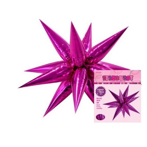 100cm Shape Foil Starburst Hot Pink Air Fill ONLY #1042863 - Each (Pkgd.) 