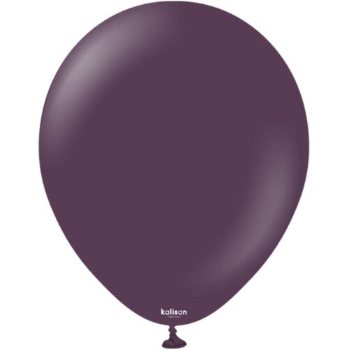 46cm Standard Plum Kalisan Plain Latex Balloons #11823530 - Pack of 25