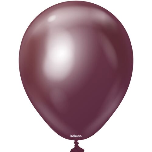 46cm Mirror Burgundy Kalisan Plain Latex Balloons #11850160 - Pack of 25