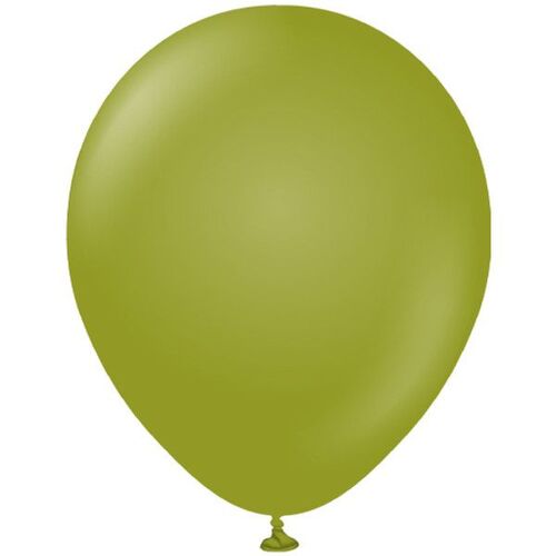 46cm Retro Olive Kalisan Plain Latex Balloons #11880090 - Pack of 25