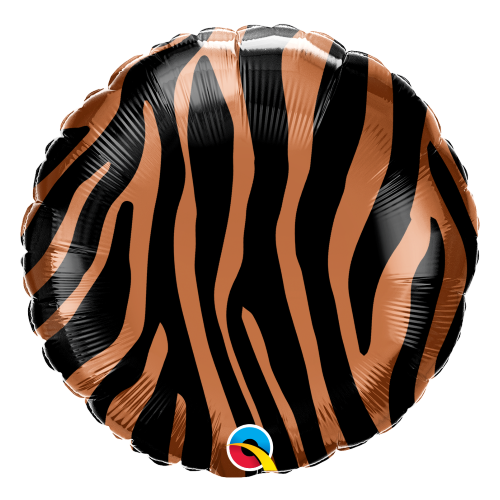 45cm Animal Tiger Stripes Pattern Foil Balloon #13334 - Each (Pkgd.) 