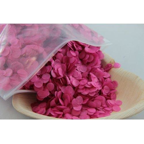 Confetti 1cm Tissue Hot Pink 250 grams #204652 - Resealable Bag LOW STOCK