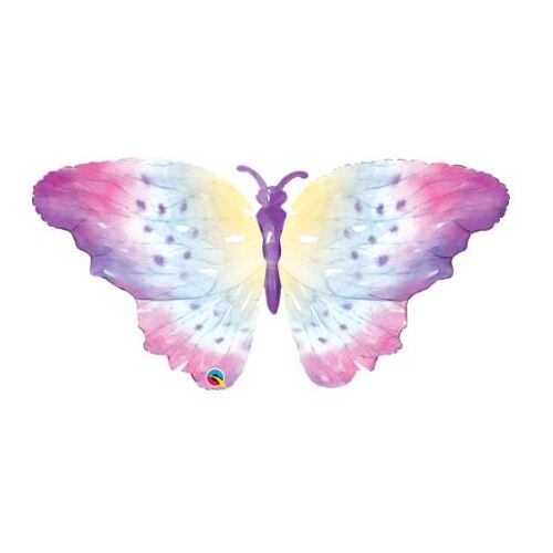111cm Shape Foil Watercolour Butterfly #25663 - Each  (Pkgd.) LOW STOCK