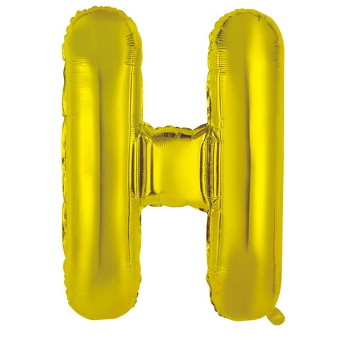 86cm Letter H Gold Foil Balloon #30213947 - Each (Pkgd.)