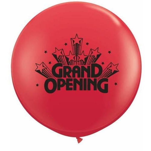 DISC 90cm Round Red Grand Opening Stars #31327 - Pack of 2 