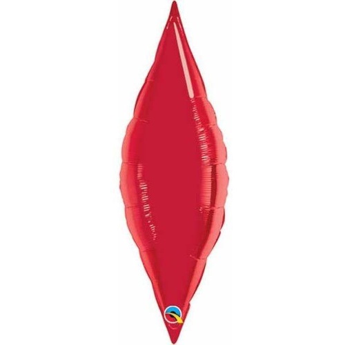 33cm Taper Ruby Red Plain Foil #31874 - Each (Unpackaged, Requires air inflation, heat sealing) SPECIAL ORDER ITEM TEMPORARILY UNAVAILABLE