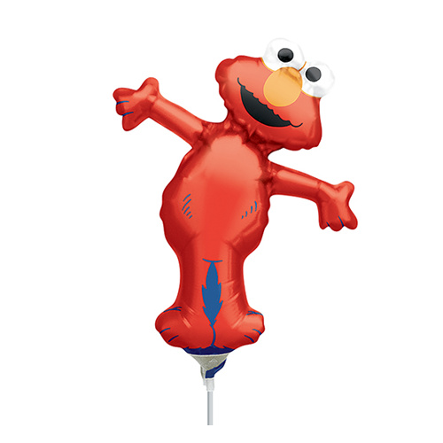 Mini Shape Licensed Elmo Foil Balloon #4005899AF - Each (Inflated, supplied air-filled on stick) TEMPORARILY UNAVAILABLE