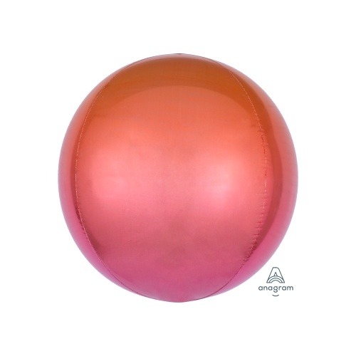 Ombre Orbz Red & Orange Foil Balloon 40cm #4039847 - Each (Pkgd.) 
