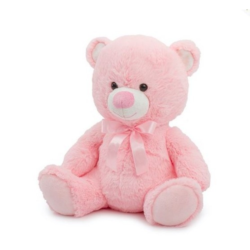 Soft Toy Teddy Relay Baby Pink 25cm #KC4808292BP - Each 